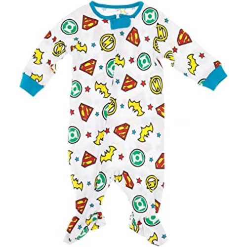 Komar Kids Justice League Infant Boys Cotton Sleep and Play Multicolor 0-3 K203242JL Nb/Infant Blanket Sleeper / Multi