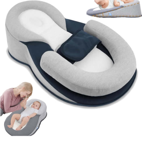 Keesley Baby Bed Acid Reflux with Strap, Keesley Rest Nest Baby Bed for Comfortable Play & Feeding Support (Regular)