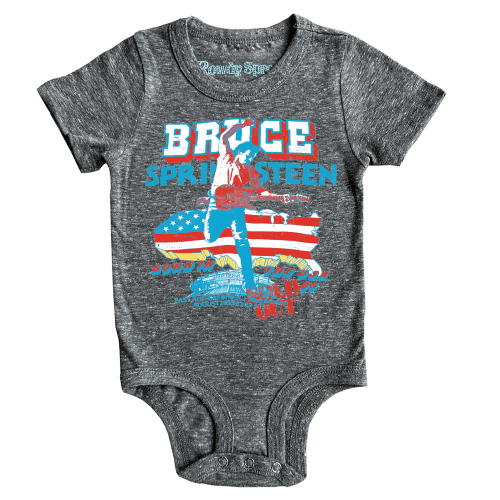 Bruce Springsteen- Born In The USA Tri Grey Onesie