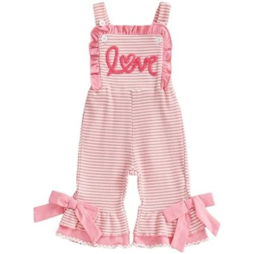 Toddler Baby Girl Mardi Gras Outfit Overalls Jumpsuit King Cake Carnival Holiday Ruffle Overalls Romper Clothes
