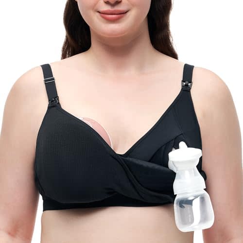 Momcozy Breast Pump Bra, Hands-Free Nursing Bra with Tencel™ Fabric