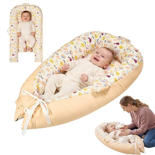Baby Lounger for Newborn, Baby Lounger Covers & Soft Baby Nest Cover Babies Essentials Gifts,Dock A Tot Portable Infant Lounger