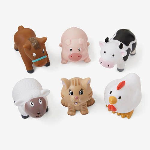 Elegant Baby -Barnyard Party Squirtie Baby Bath Toys