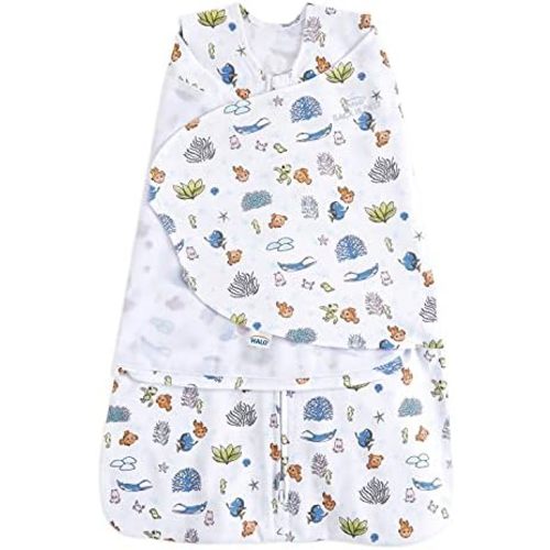 HALO 100% Cotton Sleepsack Swaddle, 3-Way Adjustable Wearable Blanket, TOG 1.5