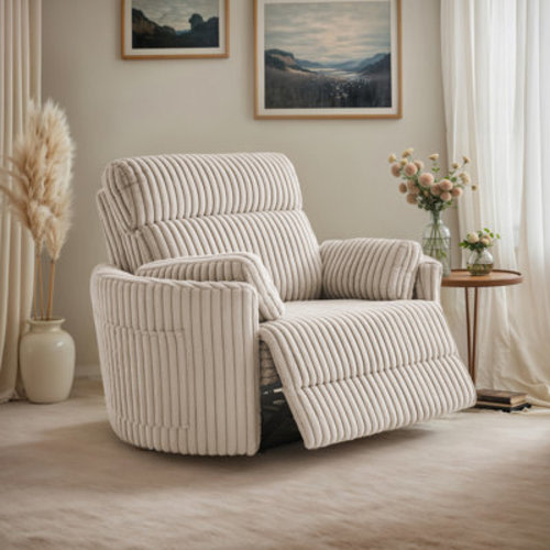 Hokku Designs 53" Wide Modern Power Recliner Chair with Adjustable Lumbar Support and USB Charging & Reviews | Wayfair