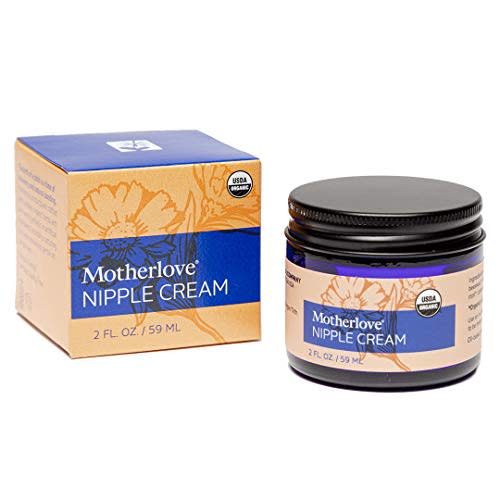 Motherlove Nipple Cream (2oz) Organic Lanolin-Free Herbal Salve For Breastfeeding—Soothe Nursing Nipples & Use as a Pump Lubricant—No Need to Remove Prior to Pumping or Nursing—Non-GMO, Cruelty-Free