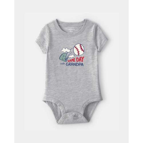 Baby 'Gameday With Grandpa' Graphic Bodysuit - Grey | Carter's