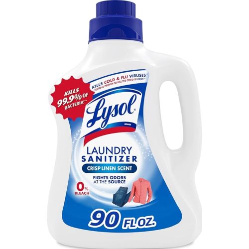 Lysol Laundry Sanitizer Liquid, Detergent Additive, Crisp Linen, 90oz
