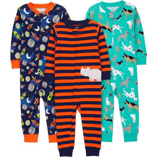 Simple Joys by Carter's Kids' 3-Pack Snug Fit Footless Cotton Pajamas
