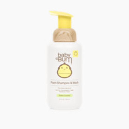 Sun Bum Baby Bum Shampoo & Wash - Foaming Soap for Sensitive Skin with Nourishing Coconut Oil - Natural Fragrance - Gluten Free and Vegan - 12 oz