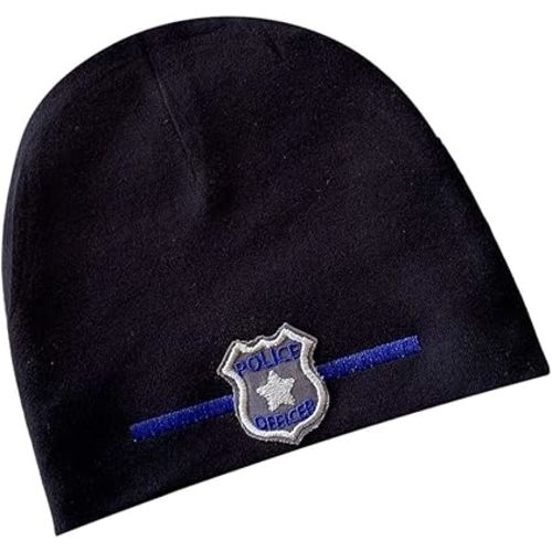 Funny Girl Designs Embroidered Baby Boy Hat Police Officer Keepsake Infant Cotton Hat
