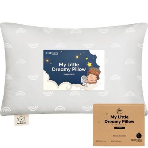KeaBabies Toddler Pillow - Soft Organic Cotton Kids Pillows for Sleeping - Travel Pillow for Kids Age 2-5