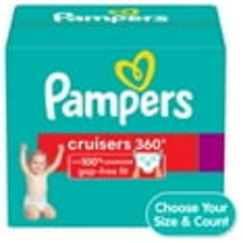 Pampers Cruisers 360 Comfort Diapers, Size 5, Leakproof & Hypoallergenic, 96 Count