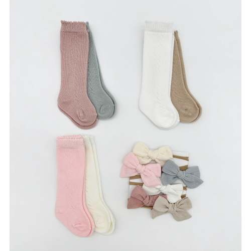 Socks + Bow Sets – Olive and Cradle