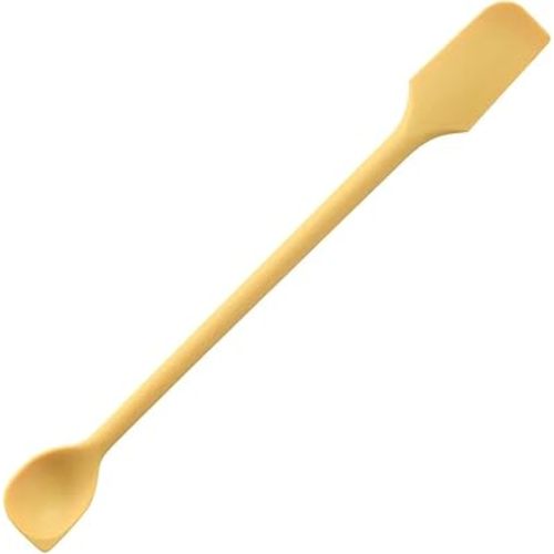 silicone spatula Silicone Spatula Set Double-Headed Scraper Cosmetic Jam Cream Deep Bottle Mini Spatula Lengthened Small Tip Spa Makeup Tool(Yellow)