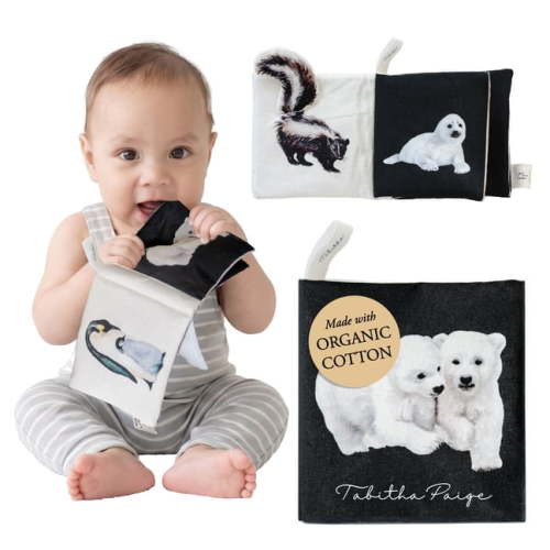 Tabitha Paige Children's Book Organic Tummy Time Crinkle Book for Baby: High-Contrast Art for Sensory Play and On-The-Go Fun, (Hardcover)