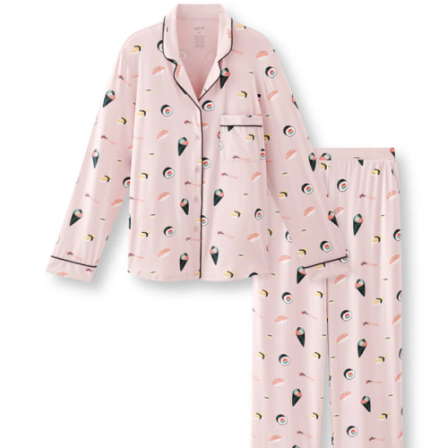 Women's Pajama Set in Blush Sushi, Size Medium