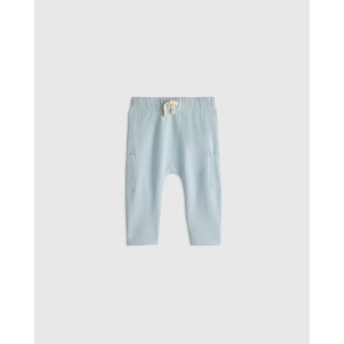 Organic Cotton French Terry Pocket Pants - Baby in Soft Blue