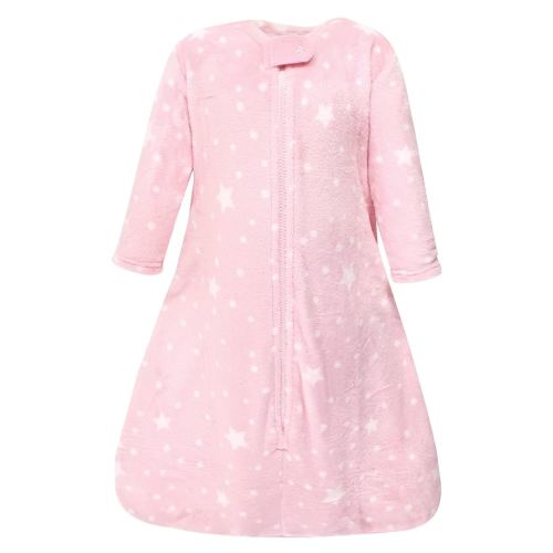 Hudson Baby Unisex Baby Plush Sleeping Bag, Sack, Blanket, Long-Sleeve Night Sky, 6-12 Months