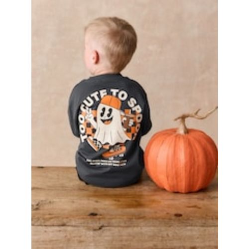 Buy Black Glow in the Dark Halloween Ghost Long Sleeve Back Graphic T-Shirt (3mths-7yrs) from Next USA