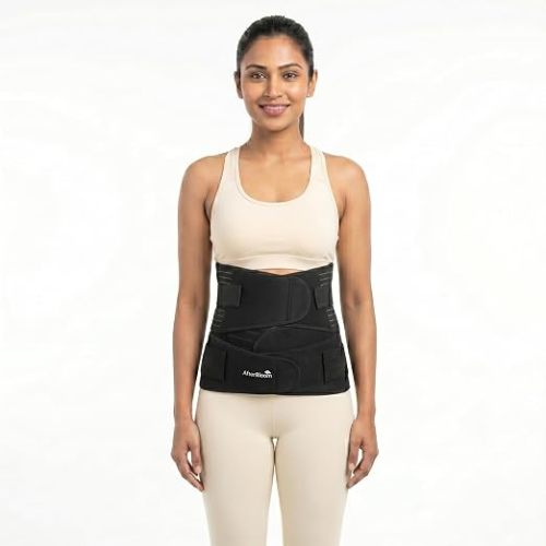 AfterBloom Postpartum Belly Band - 3 in 1 Postpartum Belly Belt for Postpartum Women - Adjustable Recovery Belly/Waist/Pelvis Belt - Breathable Fabric Abdominal Support Back Pain Relief Band (Large)
