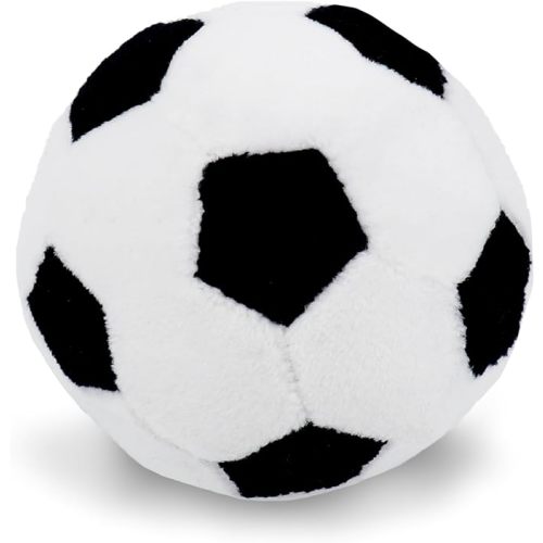 June Garden 2.5" My First Soccer Ball - Plush Baby Rattle Toy - Safe Soft Sports Toy for Infants Boys and Girls