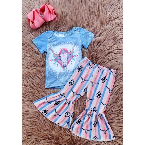 Aztec Skull Bell Bottom Set