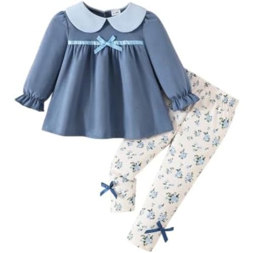 Baby Girl Clothes Toddler Outfit Fall Winter 2 Piece Pant Set 9M-4Y