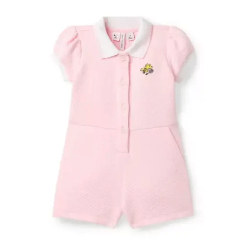 Girl Light Pink PEANUTS™ Woodstock Quilted Romper by Janie and Jack