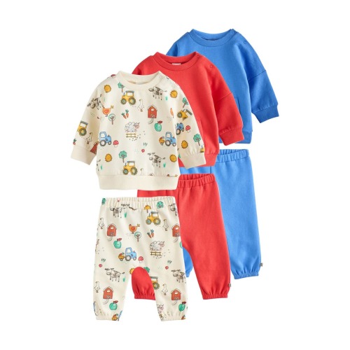 6-Pack Assorted Sweatshirts & Sweatpants Set, 6-9M- Only 1 left