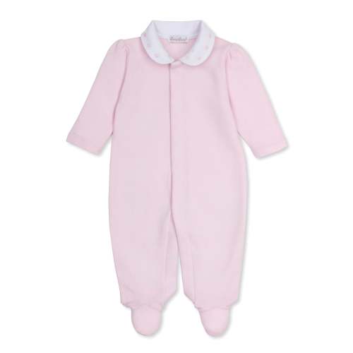Collared Jacquard Footie, Baby Blessings