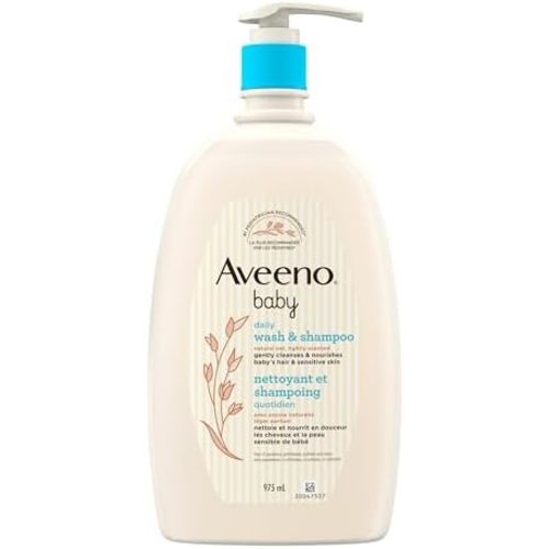 Aveeno Baby Wash & Shampoo - Gentle 2-in-1 with Natural Oat Extract - 975ml