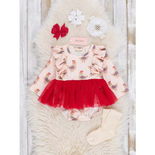 Red Chicken Tulle Bubble