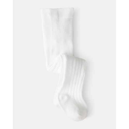 Baby Girl Rib Tights - White - Carter's | Carter's