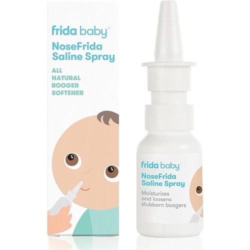 Frida Baby NoseFrida Saline Mist Spray, Baby Saline Nasal Spray, Nasal Spray Decongestant to Soften Nasal Passages, Baby Saline Spray for Congestion Relief, 0.68 fl.oz.