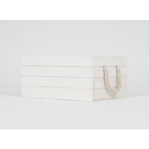 allen + roth Medium wash white Wood Basket