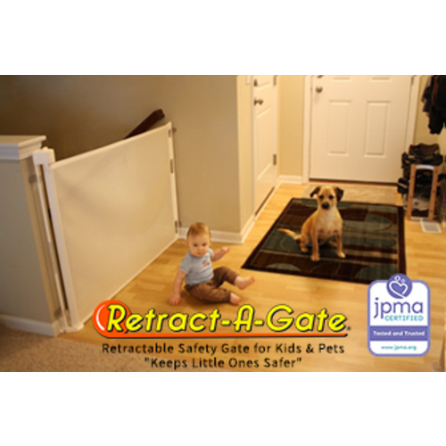 Retract-A-Gate Made in USA · Retractable Safety Gates for a Baby, Dog, or Cat