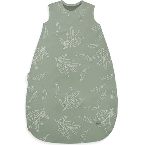 Woolino Merino Wool and Organic Cotton Baby Sleeping Bag - 4 Season Classic Sleep Sack - Two-Way Zipper Sleeping Bag for Baby and Toddler - 0-6 Months - Sage
