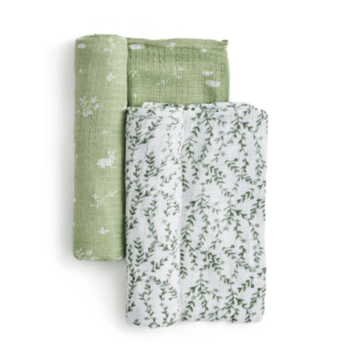 aden + anais nature friends essentials silky soft swaddles 2 pack