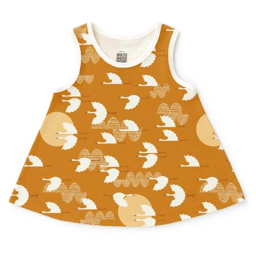 Iris Baby Tunic - Cranes Gold