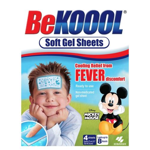 Be Koool Disney Mickey Mouse Soft Gel Sheets Cooling Pads for Kids Comfort and Daily Use, 4 Each