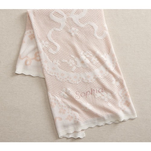 LoveShackFancy Garden Rose Pointelle Baby Blanket