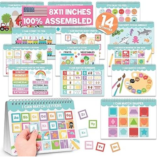 My First Busy Book For Toddlers 3-5 - My Preschool Busy Book For 5-7 Year Old, Toddler Activity Books, Homeschool Preschool Learning Activities, Coloful Kindergarten Learning Activities