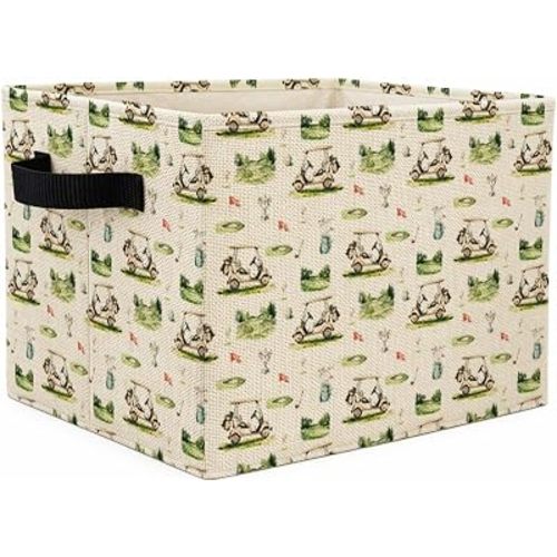 Golf Nursery Storage Bin Foldable Toy Basket for Kids Room