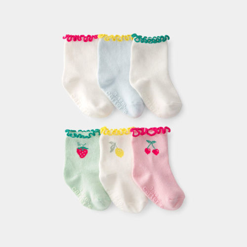 Baby Girl 6-Pack Fruit Crew Socks | Carter’s Oshkosh Canada