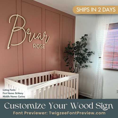 Custom Wood Baby Name Sign | Letter Wall Art | Kids Room Art | Wall Art for Nursery | Baby Name Sign | Kids Room Decor | Wooden Sign | USA