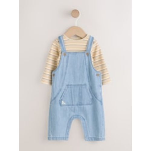 Buy Blue Baby Denim Dungarees and Bodysuit Set (0mths-2yrs) from Next USA