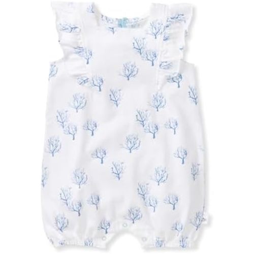 Burt's Bees Baby Baby Girls Romper, 100% Organic Cotton One-piece Bubble Shortall and Layette Set Girl Outfit