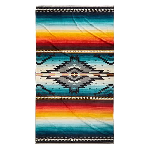 Pendleton Oversized Jacquard Spa Towels, 40 x 70 inches Bath Towels, 100% Cotton, Soft and Quick Dry for The Beach, Hot Tub, Pool - Saltillo Sunset