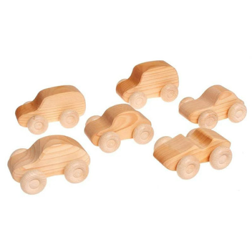 wooden car set